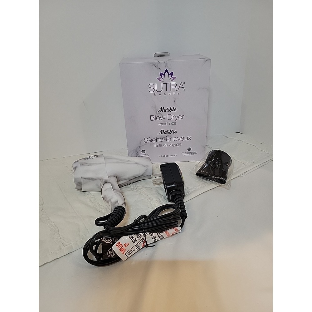 SUTRA Beauty 1000 Watt Marble Blow‎ Dryer Hair Travel Size Diffuser Concentrator